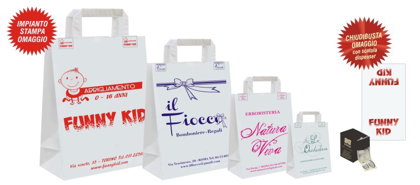 Shopper personalizzate PIATTINA BIANCA